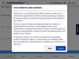 'airfrance.nl' screenshot
