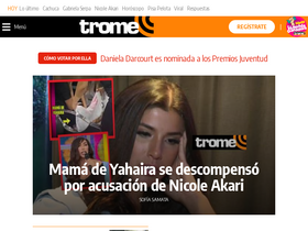 'trome.pe' screenshot