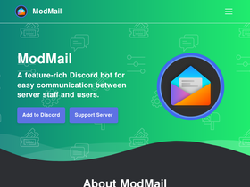 'modmail.xyz' screenshot
