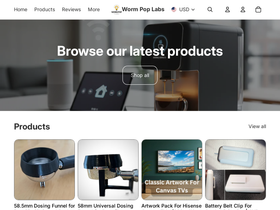 wormpoplabs.com homepage screenshot