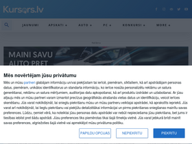 'kursors.lv' screenshot
