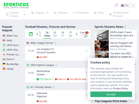 'sporticos.com' screenshot