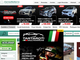 'carrosnaserra.com.br' screenshot
