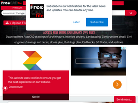 'freecadfiles.com' screenshot