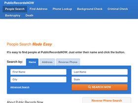 'publicrecordsnow.com' screenshot