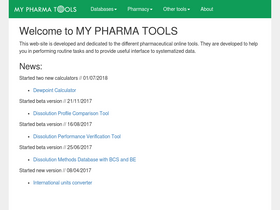 'mypharmatools.com' screenshot