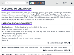'cheats.co' screenshot