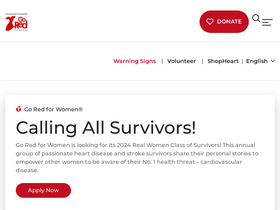 'goredforwomen.org' screenshot