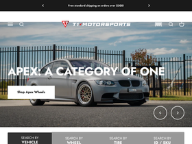 t1motorsports.com homepage screenshot