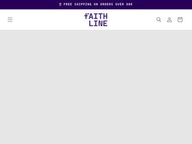 Faithline Clothing homepage screenshot