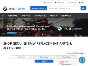 'bmwpartsnow.com' screenshot