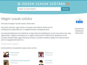 'idegen-szavak-szotara.hu' screenshot