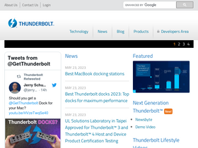 'thunderbolttechnology.net' screenshot