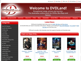 'dvdland.com.au' screenshot