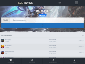'lolprofile.net' screenshot