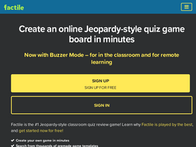 'playfactile.com' screenshot