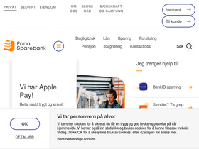 'fanasparebank.no' screenshot