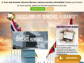 'unidosporlosderechoshumanos.mx' screenshot