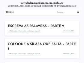 'atividadeparaeducacaoespecial.com' screenshot