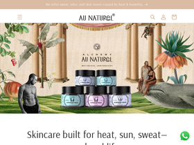 aunaturelalchemy.com homepage screenshot