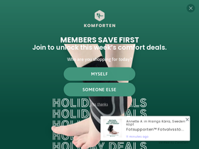 Komforten website screenshot