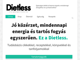 'dietless.hu' screenshot