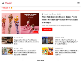 'klfoodie.com' screenshot