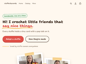 stuffiesbysandy.com homepage screenshot