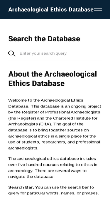 archaeologicalethics.org