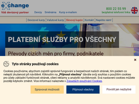 'exchange.cz' screenshot