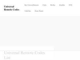 'universalremote.codes' screenshot