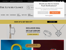 'theluxurycloset.com' screenshot
