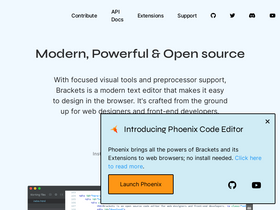 'brackets.io' screenshot