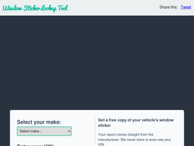 'windowstickerlookup.com' screenshot