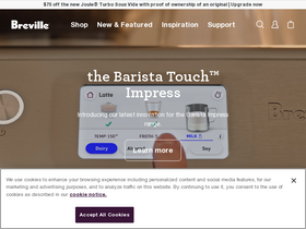 'breville.com' screenshot