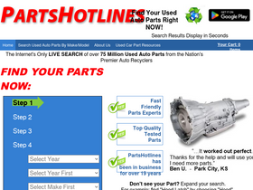 'partshotlines.com' screenshot