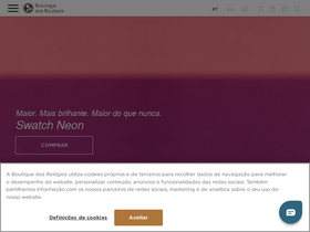 'boutiquedosrelogios.pt' screenshot