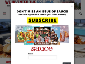 'saucemagazine.com' screenshot
