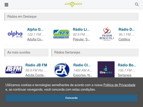'acheradios.com.br' screenshot