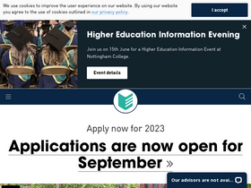 'nottinghamcollege.ac.uk' screenshot