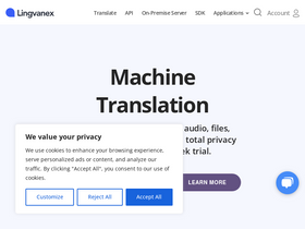 'lingvanex.com' screenshot