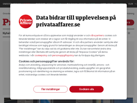 'privataaffarer.se' screenshot