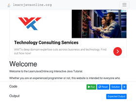 'learnjavaonline.org' screenshot