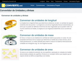 'convierte.net' screenshot