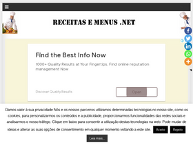 'receitasemenus.net' screenshot