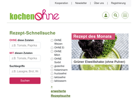 'kochenohne.de' screenshot
