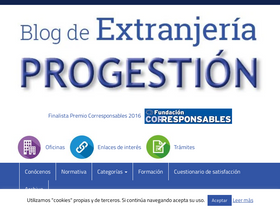 'blogextranjeriaprogestion.org' screenshot