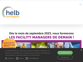 'helb-prigogine.be' screenshot