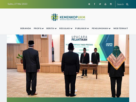 'kemenkopukm.go.id' screenshot