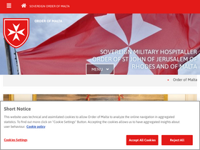 'orderofmalta.int' screenshot